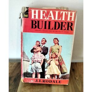 Vintage 1950s The Health Builder by J.I. Rodale, Illustrated Health Encyclopedia
